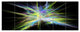 Yellow Blue Chaos Multicolored Rays, Abstract Canvas Wall Art, 70"x28", 6 Panels