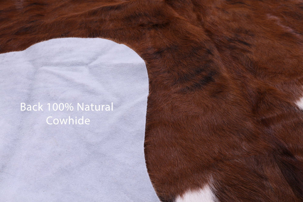 Organic Natural Hair-On Cowhide Area Rug 5' 10" X 5' 7" C2042