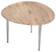 Egg Table Oro With Textured Gold Top And Polished Silver Legs