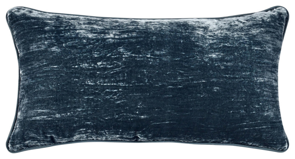 Lexington Viscose Silk Blend Throw Pillow by Kosas Home, Denim Blue, 14x26