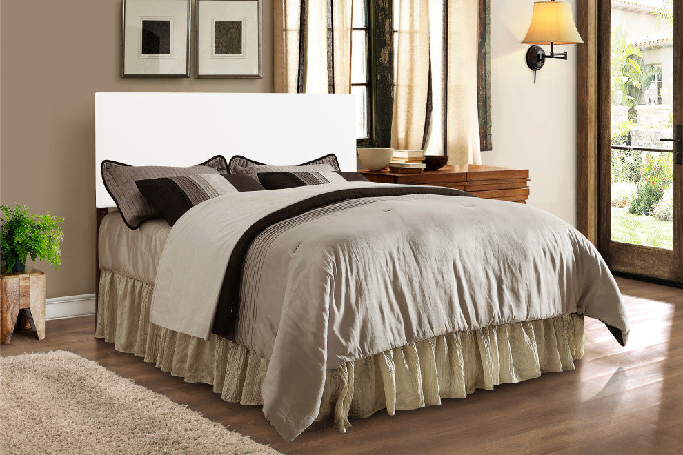 Novo Faux Leather Headboard, White, Queen