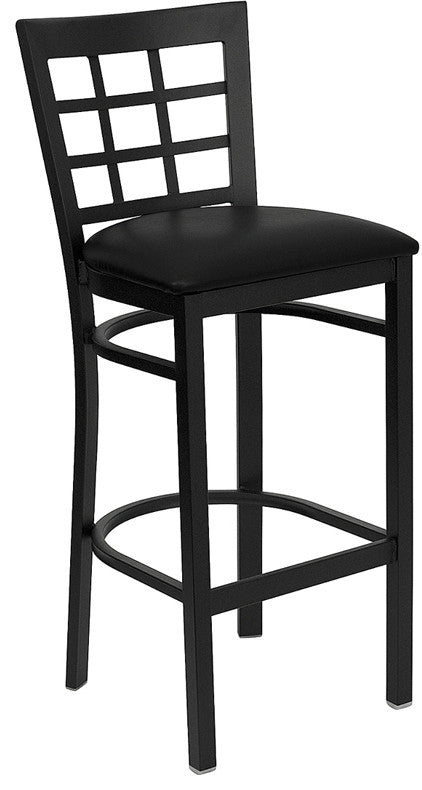 Metal Restaurant Bar Stool, Black