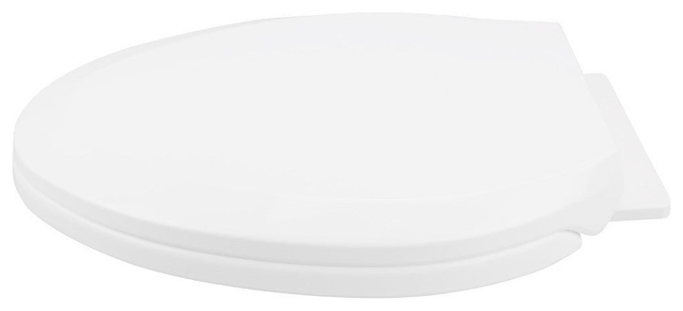White Elongated Plastic Toilet Seat No Slam Slow Close Toilet Seat Lid Bumpers