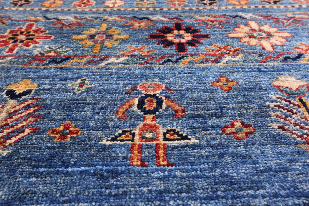 5' 6" X 8' 5" Tribal Persian Gabbeh Hand-Knotted Rug Q5356