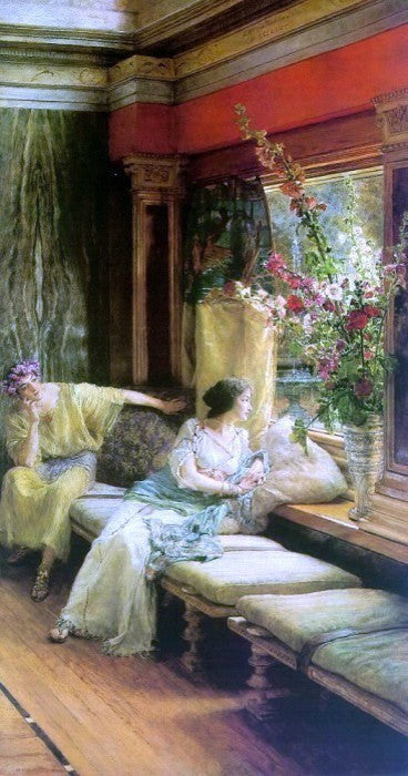 Sir Lawrence Alma-Tadema Vain Courtship, 15"x30" Gallery Wrapped Canvas Print
