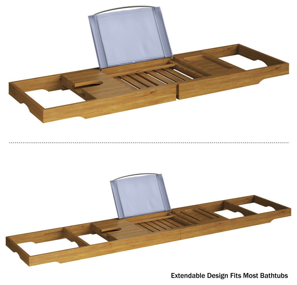 Acacia Bathtub Tray Natural Wood Tray With Extended Sides