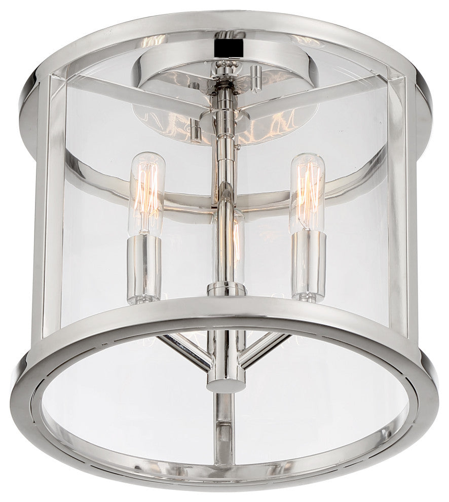 Crystorama Devon Three Light Lantern DEV-B8003-PN