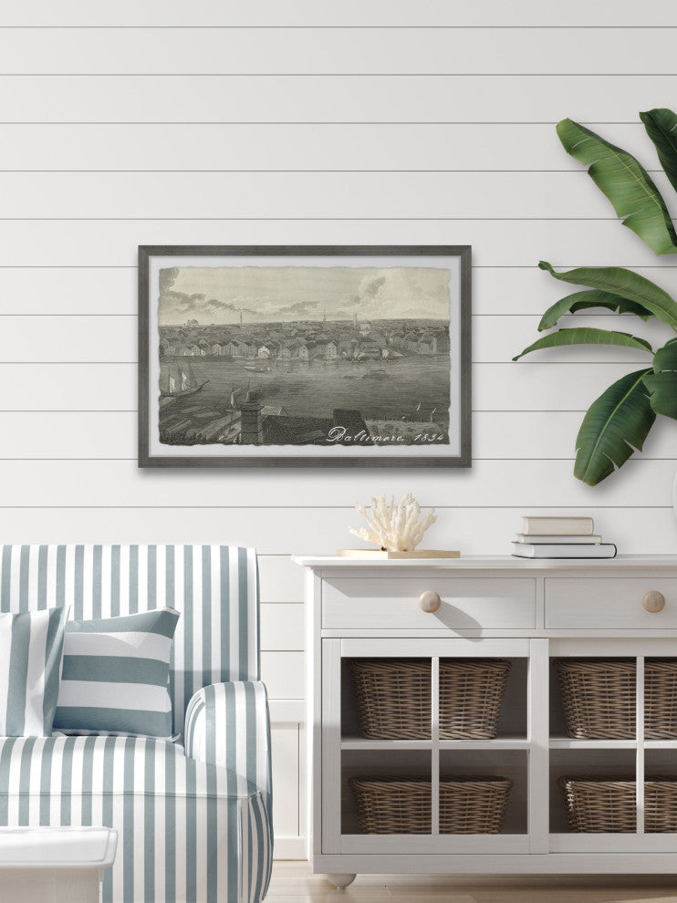 "Baltimore View" Framed Painting Print, 18x12