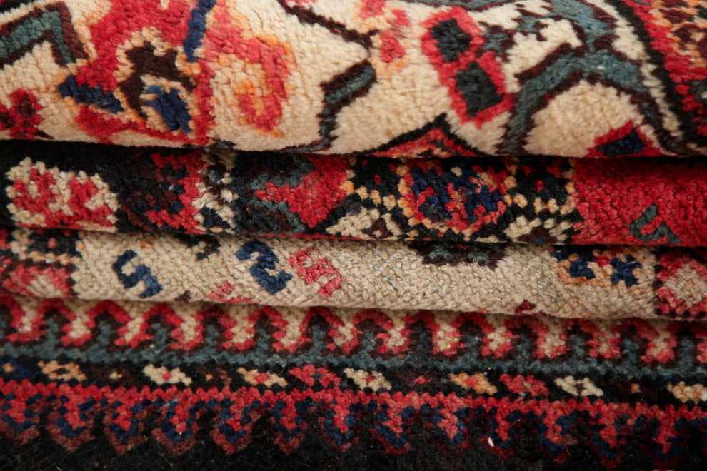 Consigned, Antique Oriental Tribal Traditional Hand Made Persian Area Rug, 6x13