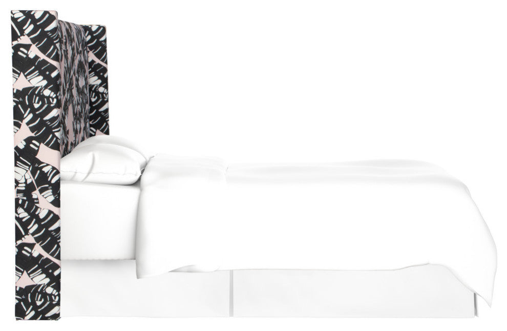 Twin Wingback Headboard, Palm Springs Blush Black