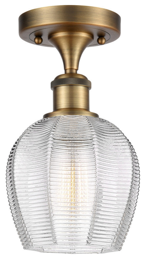 Innovations 516-1C-BB-G462-6 1 LightSemi-Flush Mount, Brushed Brass