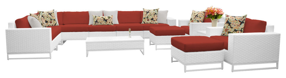 Miami 13 Piece Outdoor Wicker Patio Furniture Set 13a