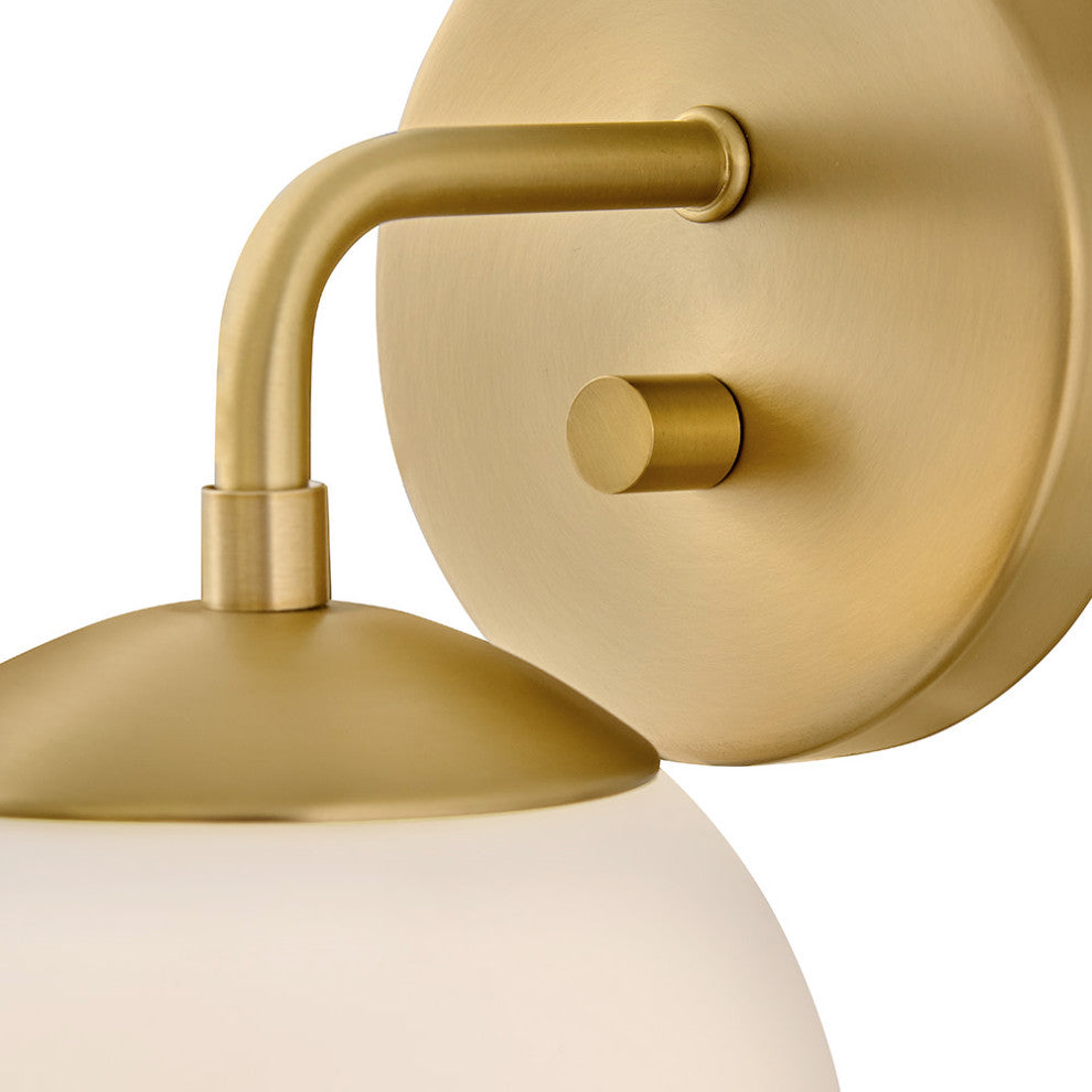 Lark Julep Medium Single Light Sconce, Lacquered Brass