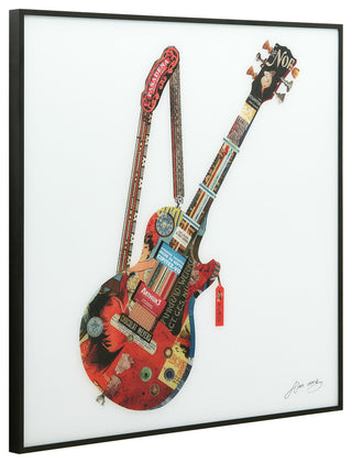 "Electric Guitar" Printed Wall Art With Black Anodized Aluminum Frame