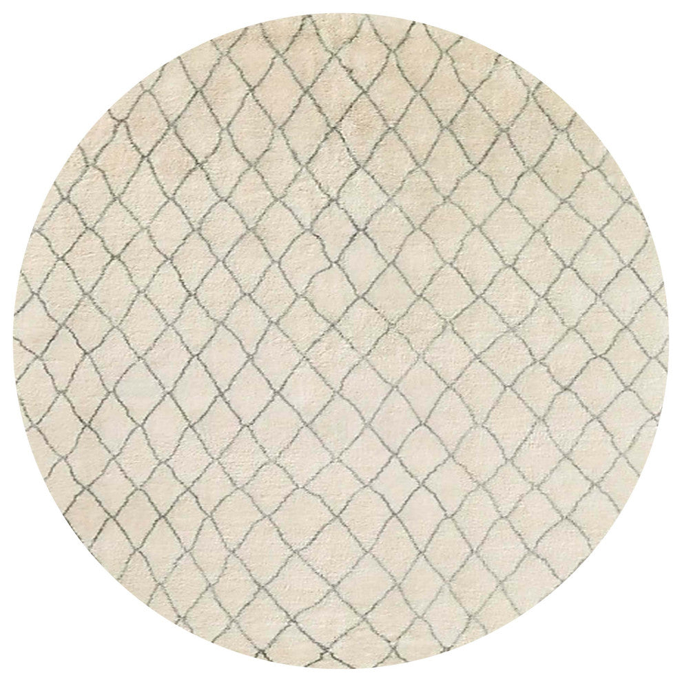 Ahgly Company Indoor Round Mid-Century Modern Area Rugs, 7' Round
