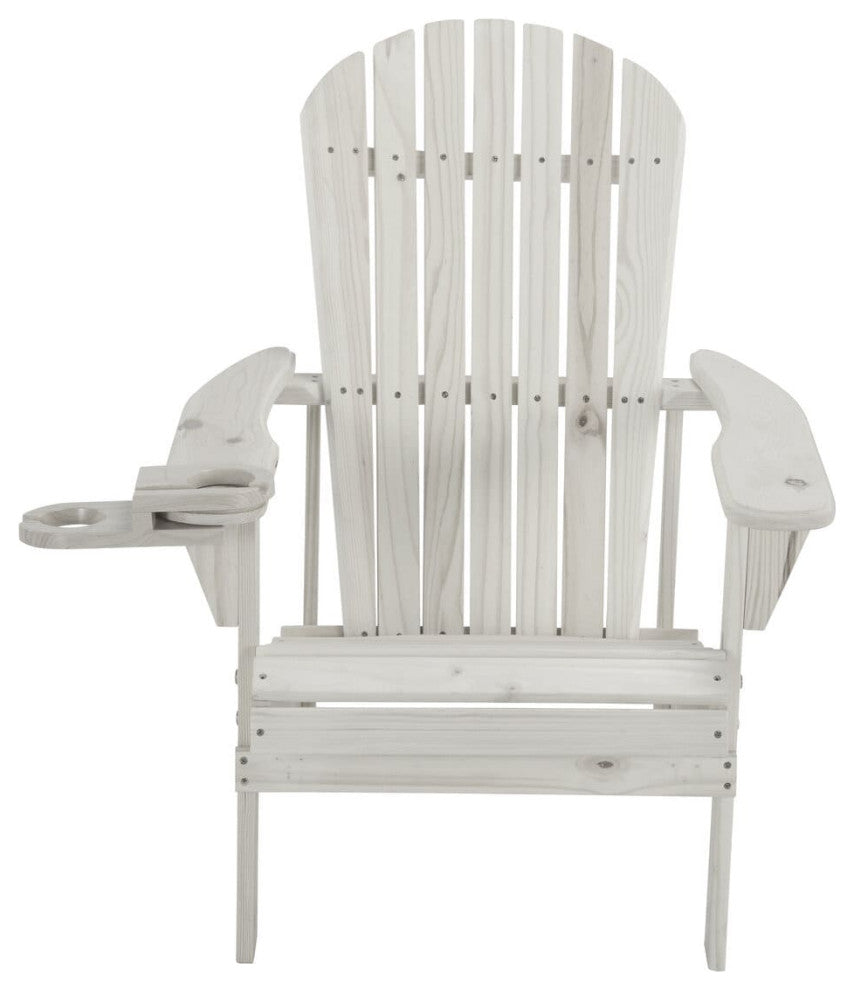 Earth Collection Adirondack Chair With phone and cup holder, White, Two Adironda