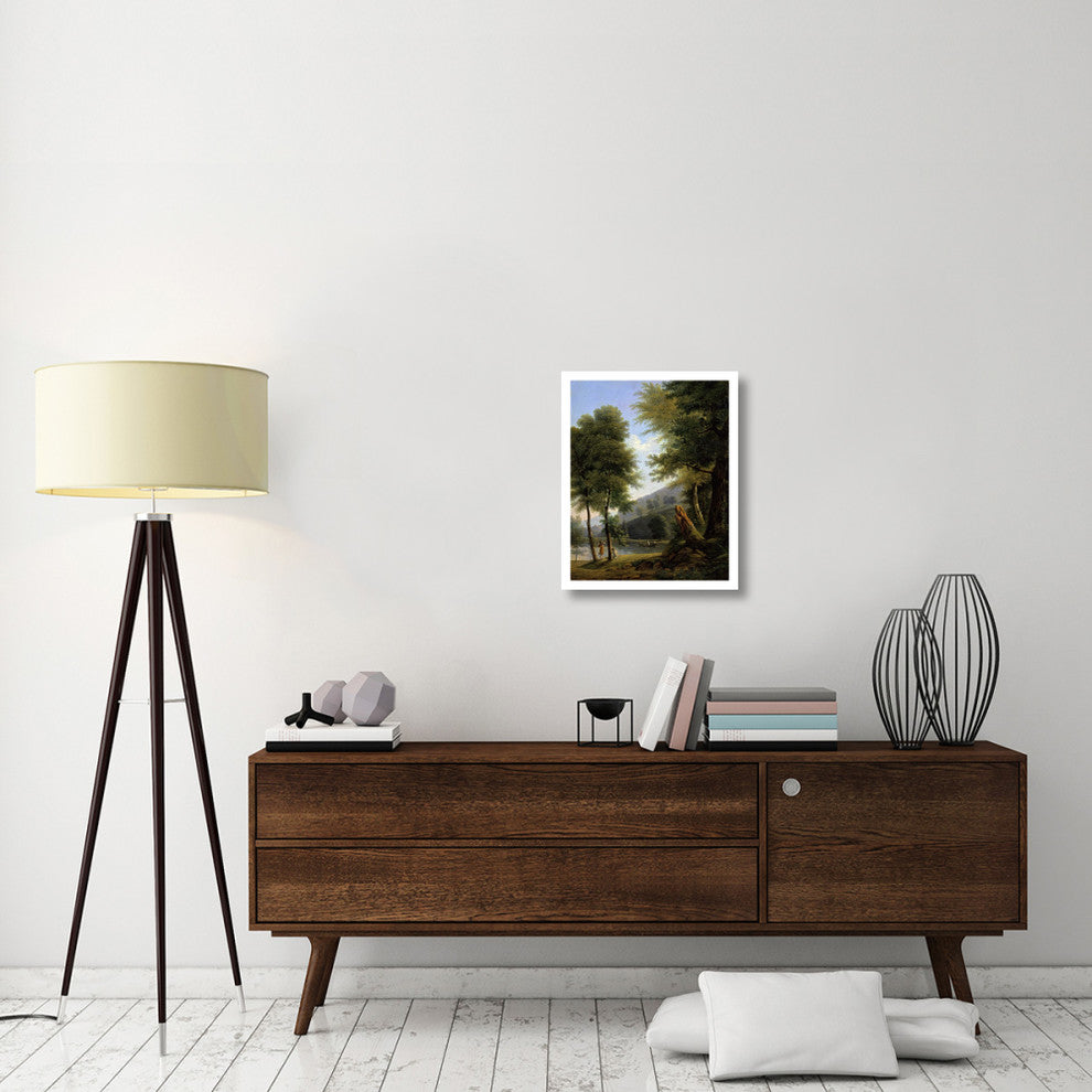 "Idyllic Landscape (Paysage Idyllique)" Paper Art, 19"x24"