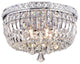 Silvia 4-Light Chrome and Crystal Flushmount