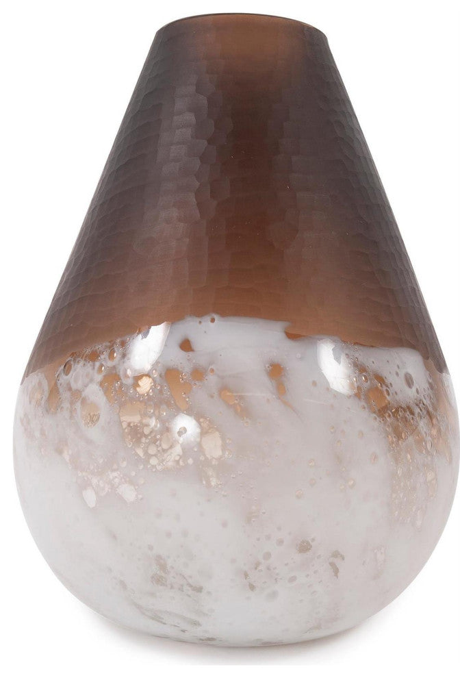 Artistic Slanted Earth Vase, Unique Focal Piece