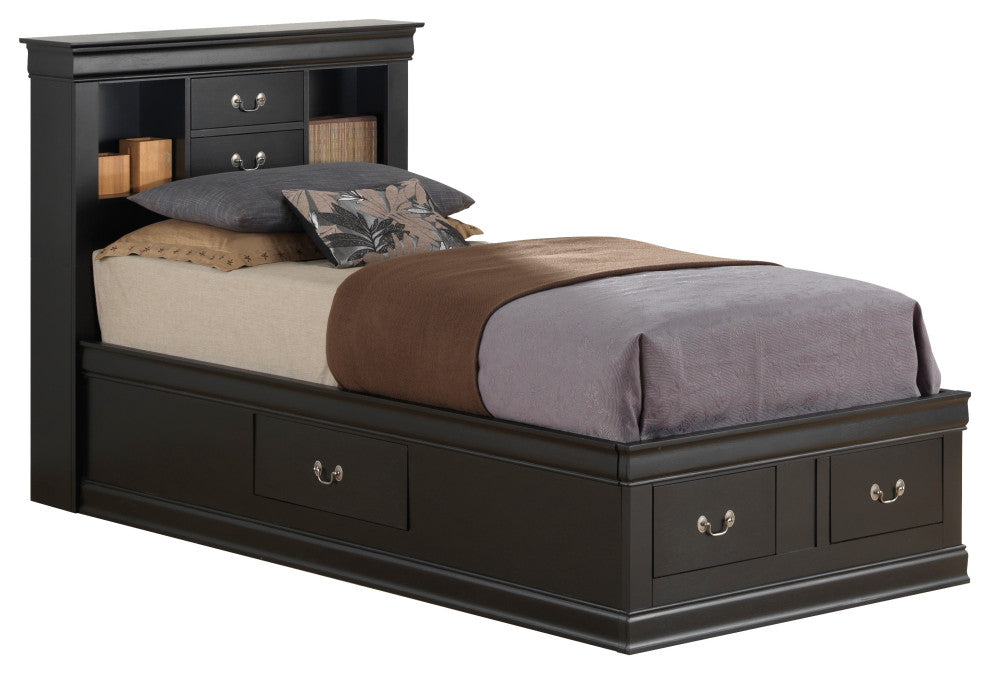 Montara Storage Bed, Black, Twin