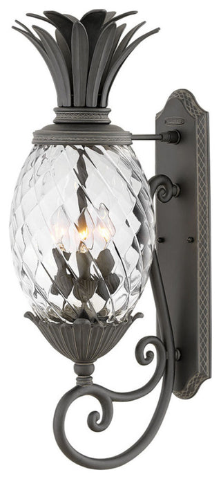 Hinkley Lighting 2124 Plantation 3 Light 28" Tall Outdoor Wall - Museum Black