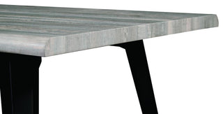 Ravenna 63" Rectangular Dining Table with MDF Tabletop and Metal Legs, Sunbleached Grey