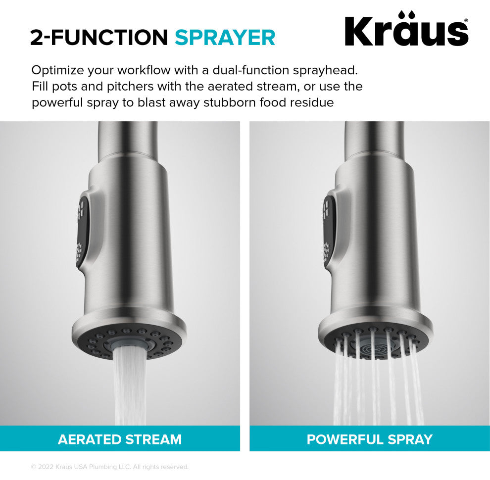 Sellette Pull-Down Kitchen Faucet, Matte Black, Model Kpf-4100mb