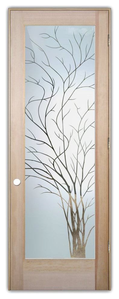 Interior Prehung Door or Interior Slab Door - Wispy Tree - Douglas Fir...