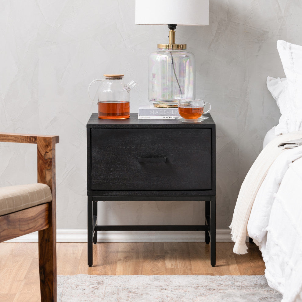 Eden Night Stand Table, Black