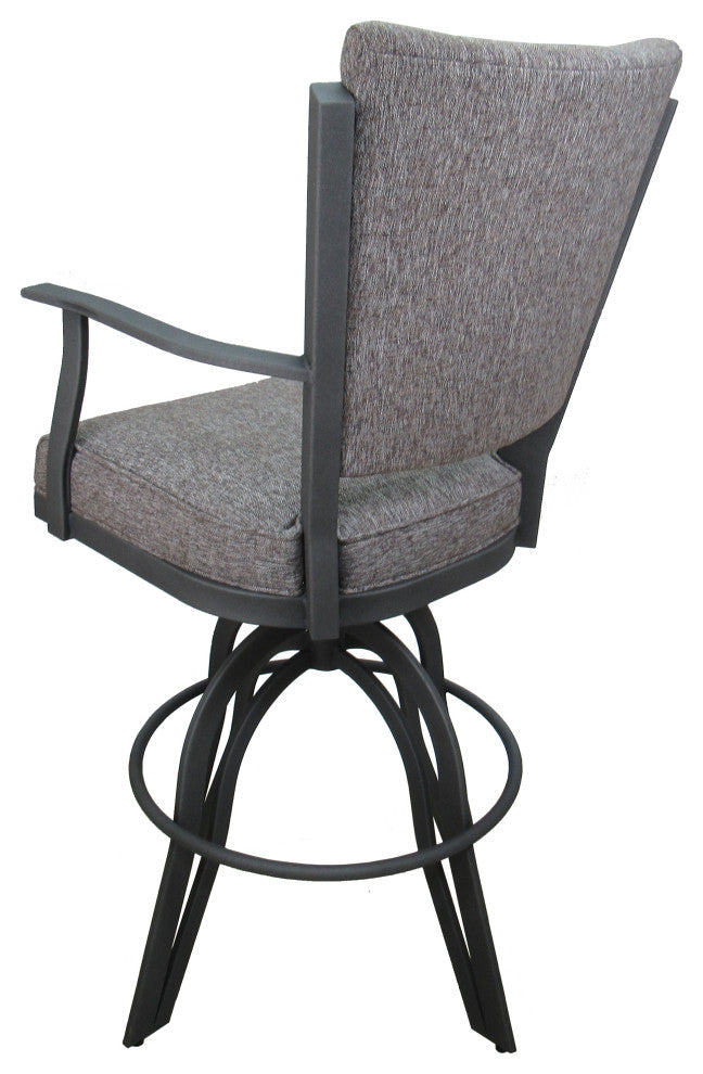 Montana Swivel Tilt Metal 30" Bar Stool or Counter 26" on A Base, Mojave Gray, Gray, 26"