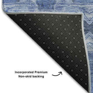 Premium Machine Washable Mayfield AMF564 Denim 10' x 14' Rug