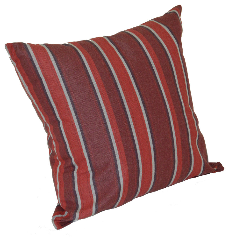 Outdoor Pillow, Red Stripe, 20 Inch