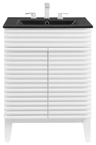 Render 24" Bathroom Vanity White Black -5350