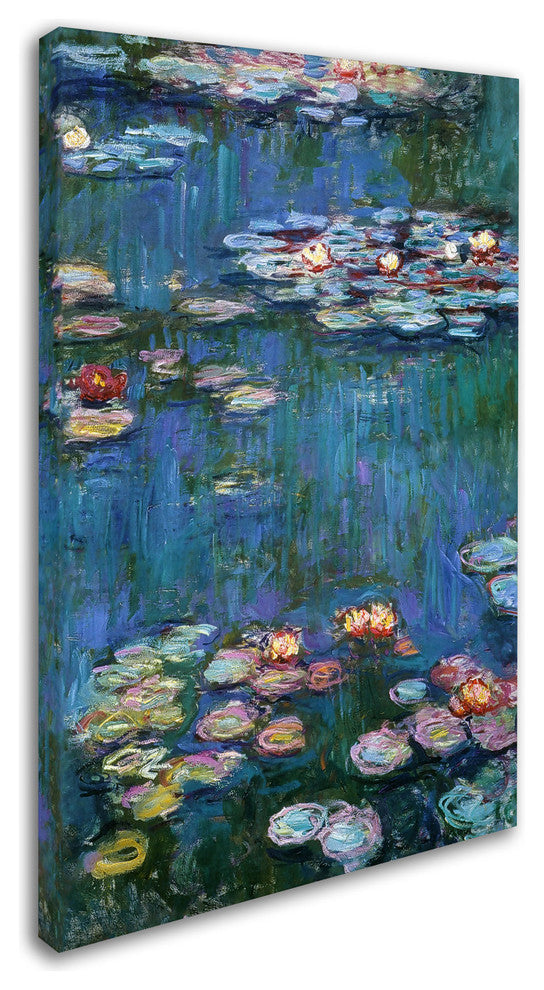 'Waterlilies Classic' Canvas Art by Claude Monet