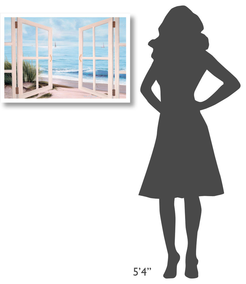 "Sandpiper Beach through Door" Digital Paper Print by Diane Romanello, 32"x22"
