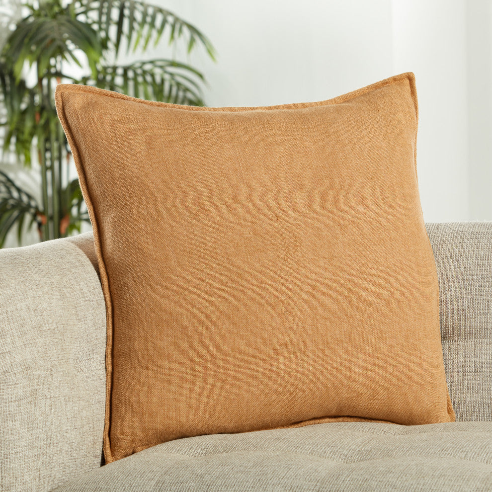 Jaipur Living Blanche Solid Light Terracotta Down Pillow 20"