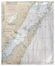 Betsy Drake Door County, Green Bay, WI Nautical Map Nautical Map Fleece Throw