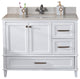 Nera Collection 42" Bathroom Vanity With Sink, Mirror, Countertop, White