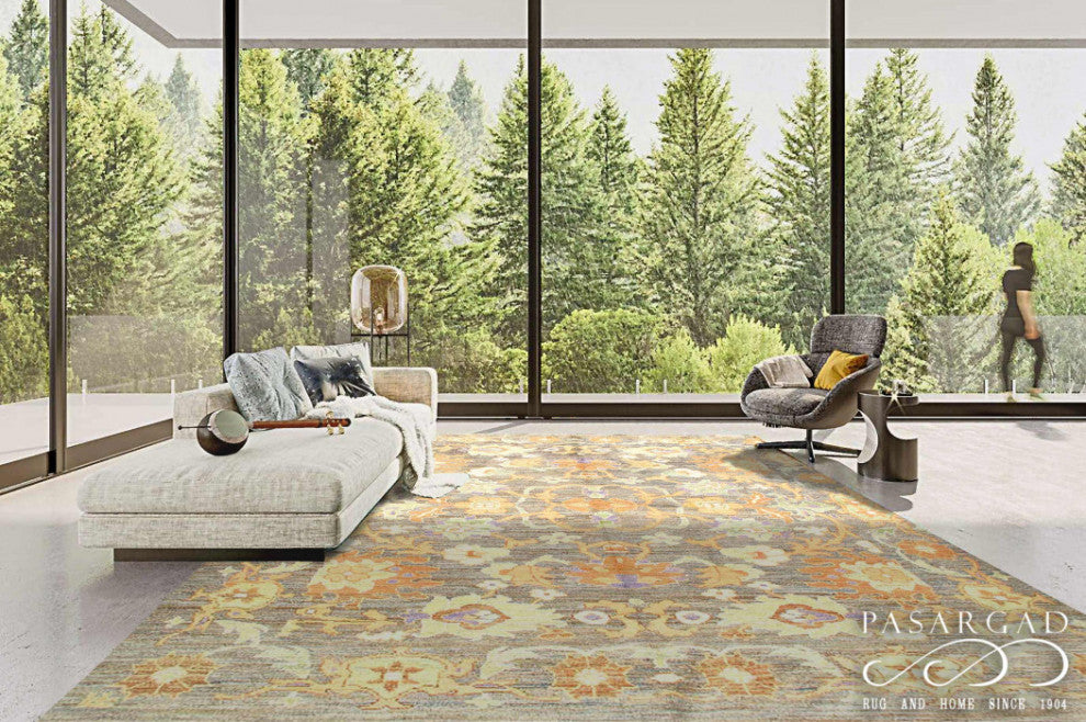 Fine Hand Knotted Persian Sultanabad Rug 8'7"x10'11"