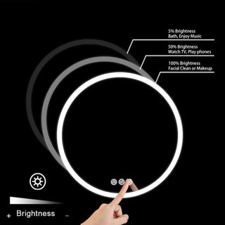 Fogless, Color Temperature Adjustable LED Mirror, 32" Round