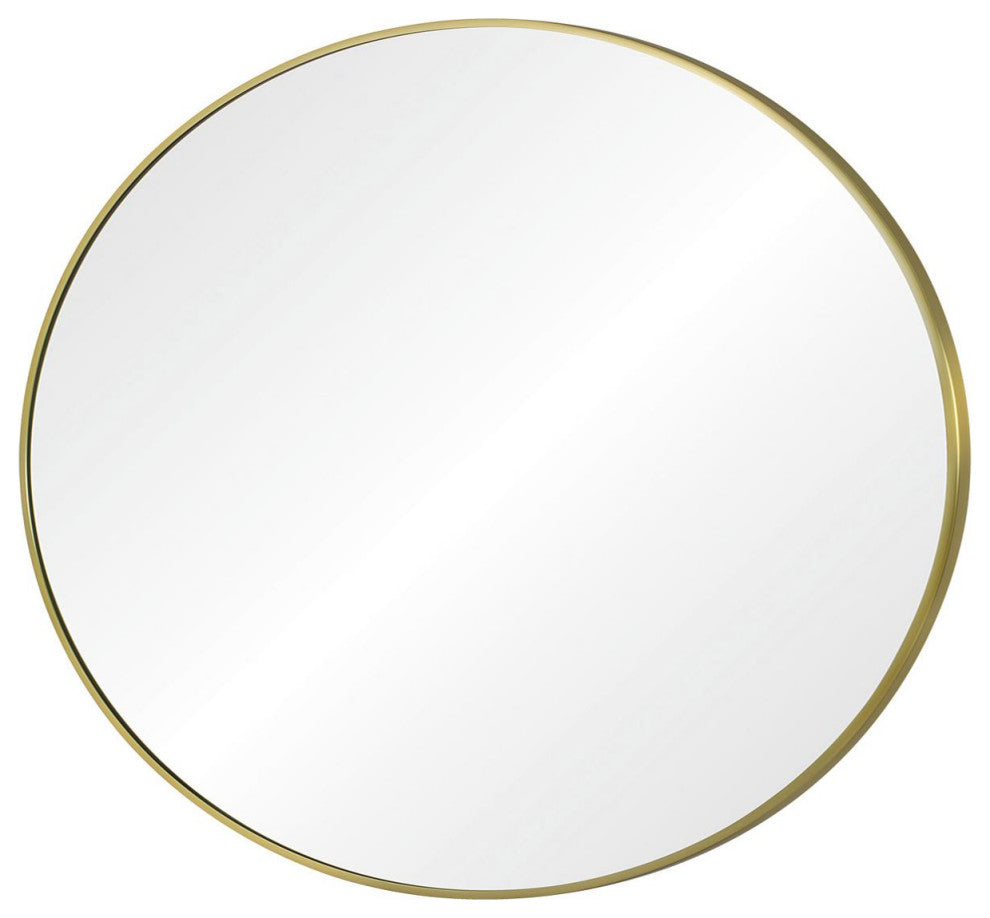 Parga Wall Mirror, Clear and Satin Brass