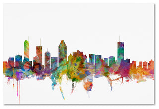 'Montreal, Canada Skyline' Canvas Art by Michael Tompsett