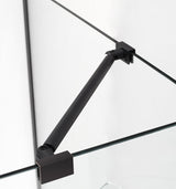 Bromley 45.25"-46.25"x36.375"x72" Frameless Corner Hinged Shower Enclosure