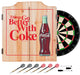 Coca Cola Dart Cabinet Set With Darts and Board, Better With Coke