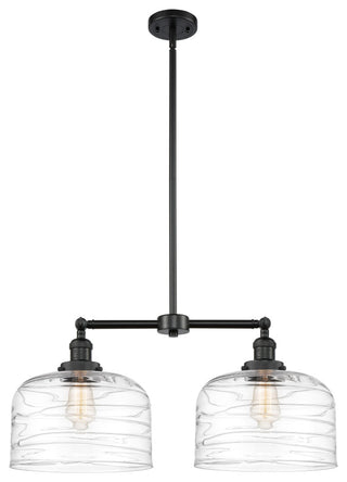 INNOVATIONS 209-BK-G713-L 2-Light Island Light Matte Black