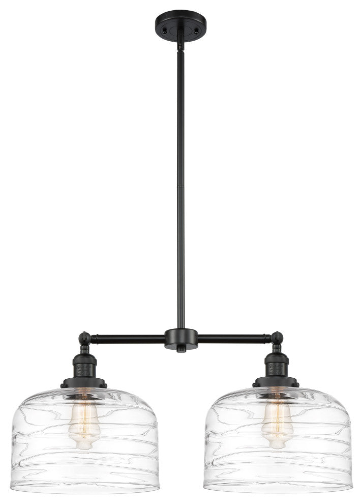 INNOVATIONS 209-BK-G713-L 2-Light Island Light Matte Black