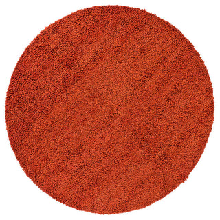 Strata Contemporary Area Rug, Orange, 7'9" Round