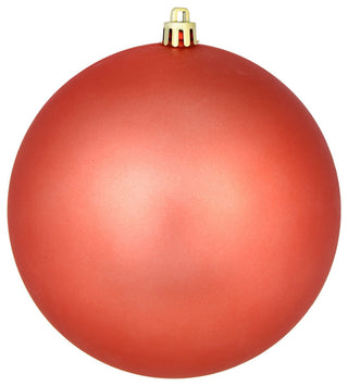 Vickerman N592071Dmv 8" Coral Matte Ball Ornament
