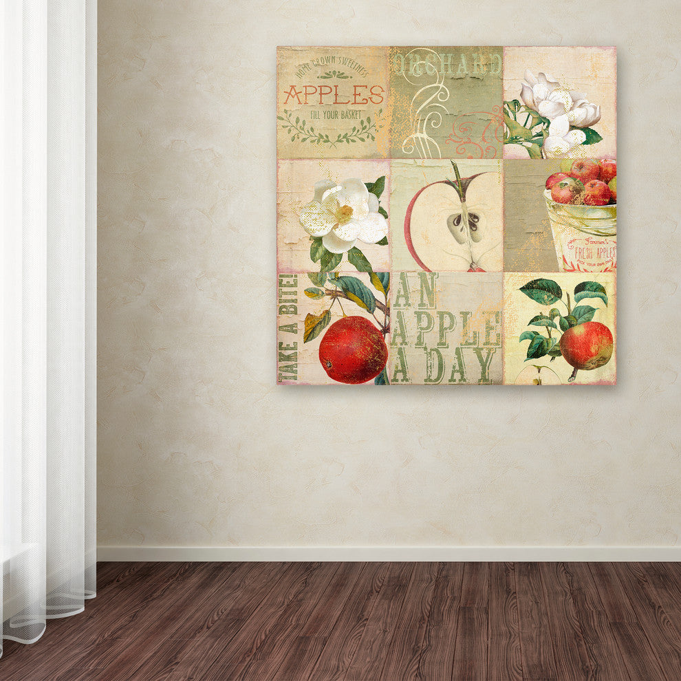 Color Bakery 'Apple Blossoms III' Canvas Art, 14"x14"