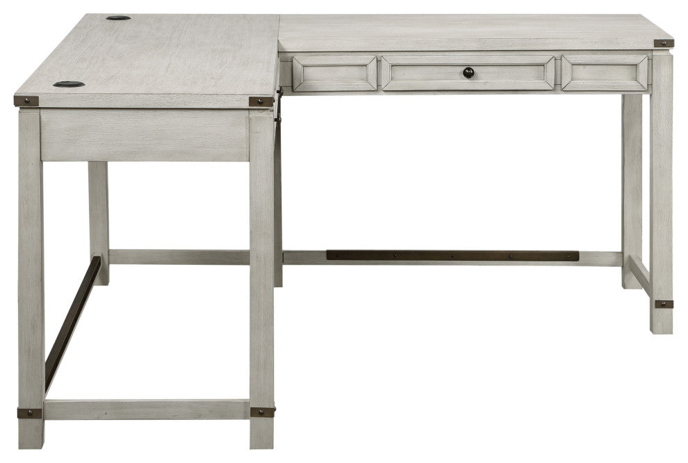 Baton Rouge Desk Baton Rouge L-shape Desk In Champagne Oak Finish Engineered Wood
